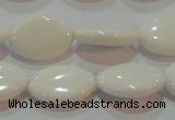 CAG7230 15.5 inches 13*18mm marquise white agate gemstone beads