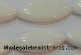 CAG7232 15.5 inches 16*33mm marquise white agate gemstone beads