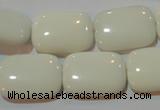 CAG7246 15.5 inches 12*16mm rectangle white agate gemstone beads