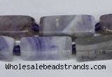 CAG7375 15.5 inches 8*20mm - 10*25mm cuboid dragon veins agate beads