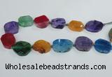 CAG7404 15.5 inches 22*25mm - 25*35mm freeform dragon veins agate beads