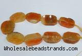 CAG7407 15.5 inches 30*40mm - 35*45mm freeform dragon veins agate beads