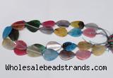 CAG7414 20*25mm - 25*30mm flat teardrop dragon veins agate beads