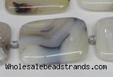 CAG7424 15.5 inches 20*30mm rectangle Montana agate beads