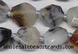 CAG7430 15.5 inches 13*15mm - 15*18mm faceted nuggets Montana agate beads