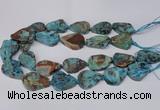 CAG7434 15.5 inches 20*30mm - 25*35mm freeform ocean agate beads