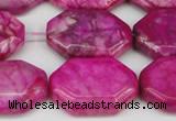 CAG7436 15.5 inches 20*30mm octagonal crazy lace agate beads