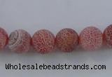 CAG7486 15.5 inches 4mm round frosted agate beads wholesale