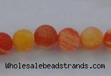 CAG7494 15.5 inches 4mm round frosted agate beads wholesale