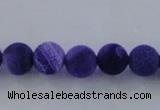 CAG7510 15.5 inches 4mm round frosted agate beads wholesale