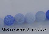 CAG7526 15.5 inches 4mm round frosted agate beads wholesale