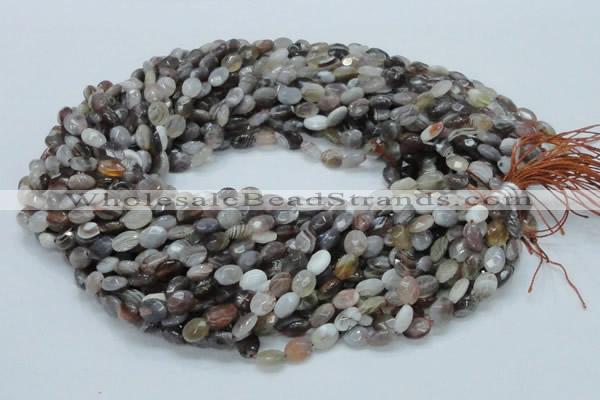 CAG753 15.5 inches 6*8mm faceted oval botswana agate beads