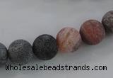 CAG7552 15.5 inches 8mm round frosted agate beads wholesale