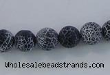 CAG7558 15.5 inches 4mm round frosted agate beads wholesale