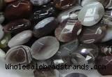 CAG756 15.5 inches 10*14mm faceted oval botswana agate beads