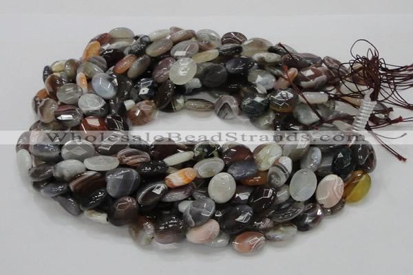 CAG757 15.5 inches 12*16mm faceted oval botswana agate beads