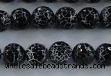 CAG7602 15.5 inches 8mm faceted round frosted agate beads wholesale