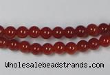 CAG7855 15.5 inches 3mm round red agate beads wholesale