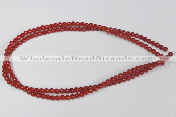 CAG7855 15.5 inches 3mm round red agate beads wholesale