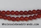 CAG7856 15.5 inches 4mm round red agate beads wholesale