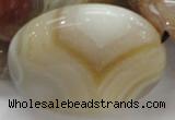 CAG786 15.5 inches 38*48mm oval yellow agate gemstone beads