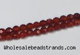 CAG7861 15.5 inches 3mm faceted round red agate beads wholesale