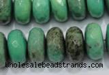 CAG7889 15.5 inches 12*16mm faceted rondelle grass agate beads