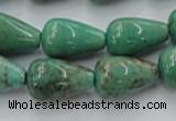 CAG7899 15.5 inches 13*18mm teardrop grass agate beads wholesale