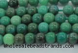 CAG7904 15.5 inches 6mm round grass agate beads wholesale