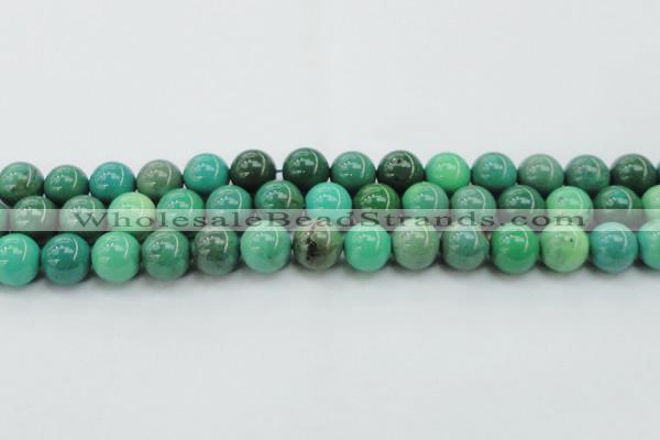 CAG7907 15.5 inches 14mm round grass agate beads wholesale