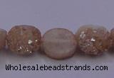 CAG7946 7.5 inches 8*10mm oval plated white druzy agate beads