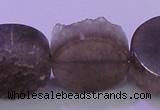 CAG8438 15.5 inches 28mm coin grey druzy agate gemstone beads