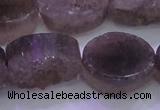 CAG8446 15.5 inches 20*30mm oval grey druzy agate gemstone beads