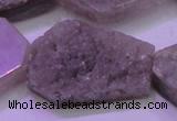 CAG8460 15.5 inches 25*35mm - 30*40mm freeform grey druzy agate beads