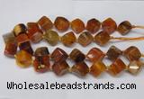 CAG8572 15.5 inches 15*16mm - 17*18mm cube dragon veins agate beads