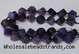 CAG8573 15.5 inches 15*16mm - 17*18mm cube dragon veins agate beads