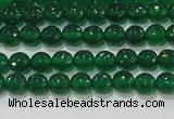 CAG8582 15.5 inches 6mm faceted round green agate gemstone beads