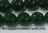 CAG8586 15.5 inches 16mm faceted round green agate gemstone beads