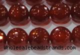 CAG8594 15.5 inches 14mm faceted round red agate gemstone beads