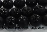 CAG8686 15.5 inches 8mm round matte tibetan agate gemstone beads