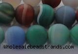 CAG8733 15.5 inches 12mm round matte madagascar agate beads