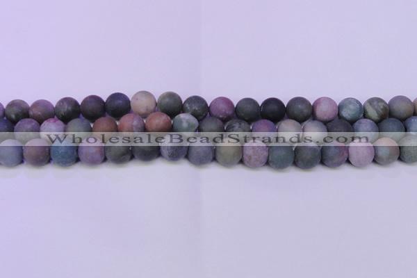 CAG8862 15.5 inches 8mm round matte india agate beads