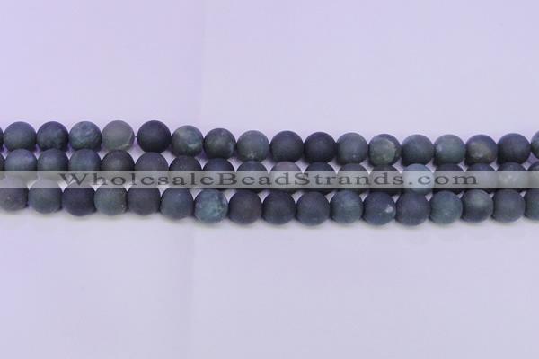 CAG8883 15.5 inches 10mm round matte moss agate beads