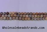 CAG8891 15.5 inches 6mm round matte crazy lace agate beads