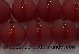 CAG8903 15.5 inches 10mm round matte red agate beads wholesale