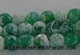 CAG9007 15.5 inches 6mm faceted round fire crackle agate beads