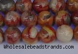 CAG9102 15.5 inches 8mm round red crazy lace agate beads