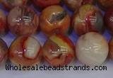 CAG9105 15.5 inches 14mm round red crazy lace agate beads