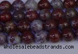 CAG9121 15.5 inches 6mm round red lightning agate beads