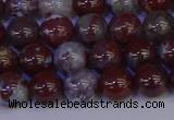 CAG9122 15.5 inches 8mm round red lightning agate beads